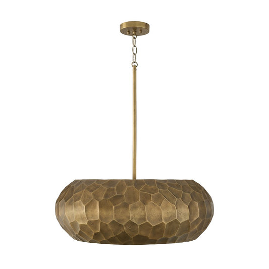 Capital Lighting Dorian 4 Light Pendant, Burnished Patinaed Brass - 360241BPB