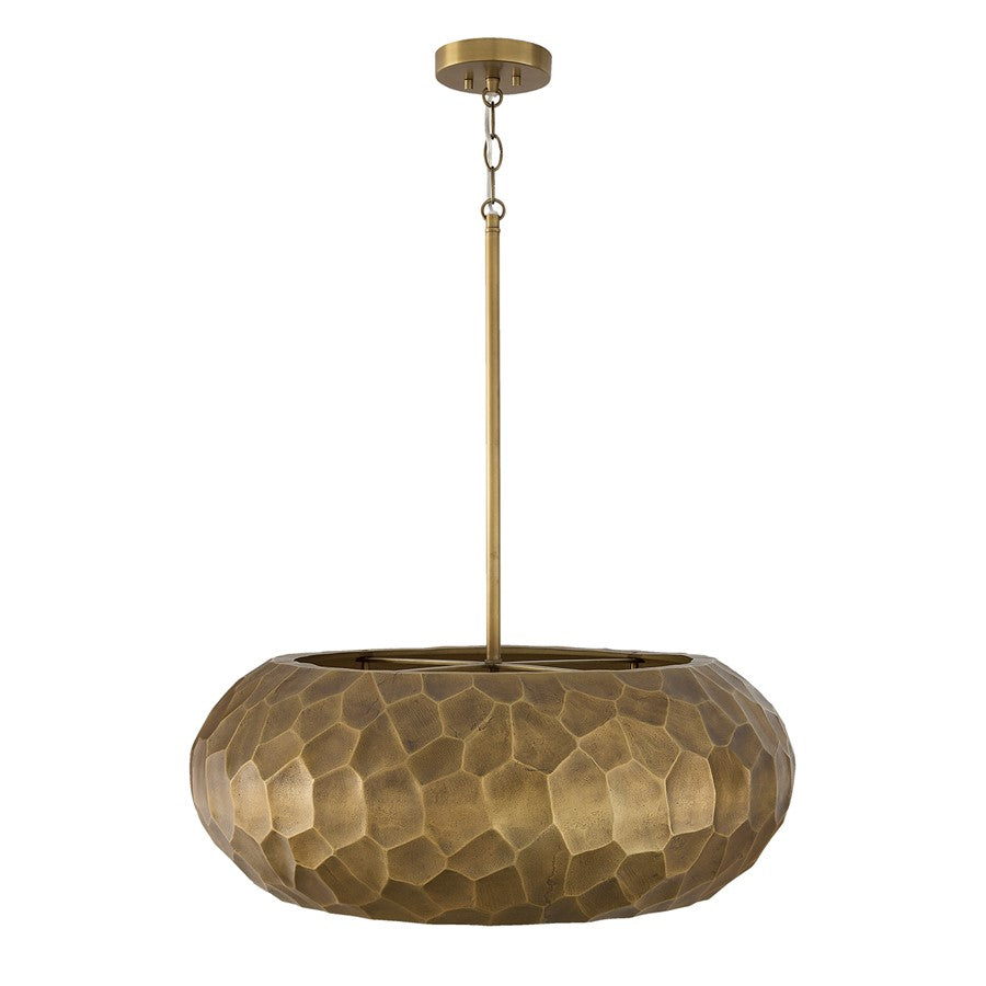 Capital Lighting Dorian 4 Light Pendant, Burnished Patinaed Brass