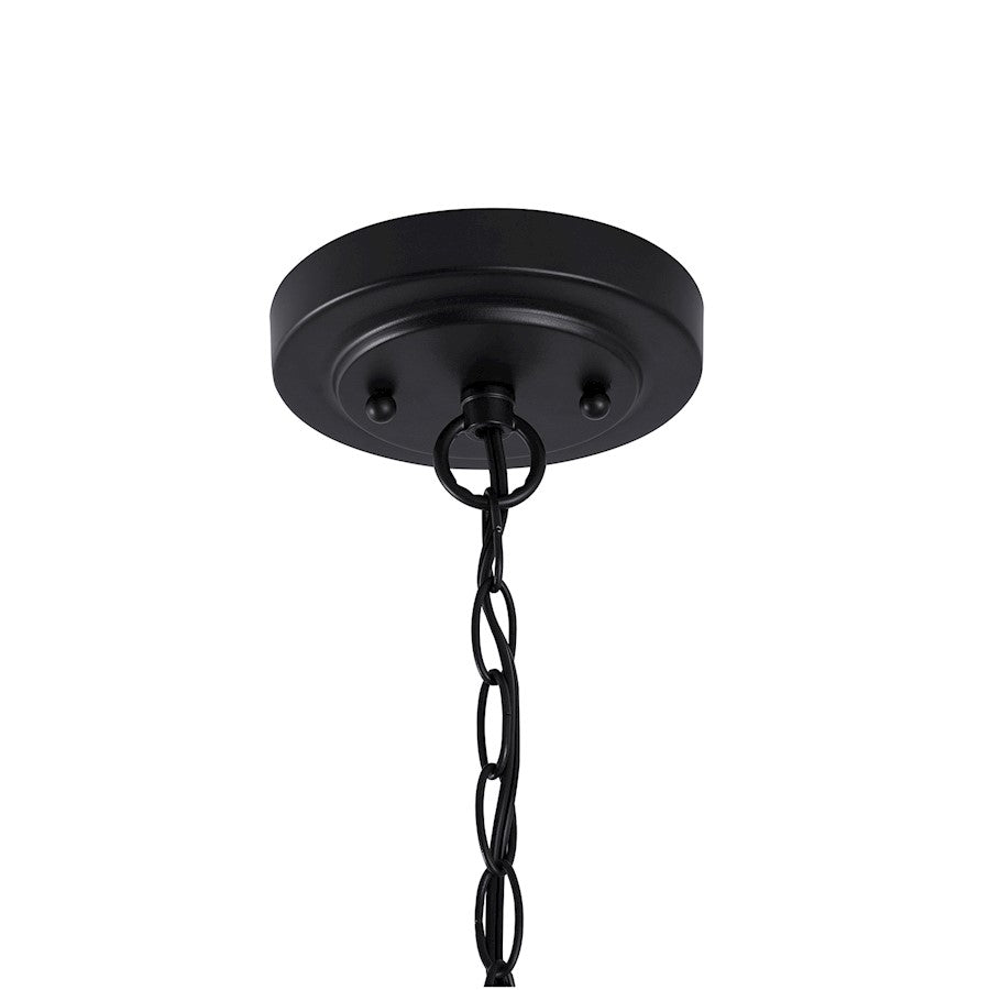 2 Light Foyer, Matte Black