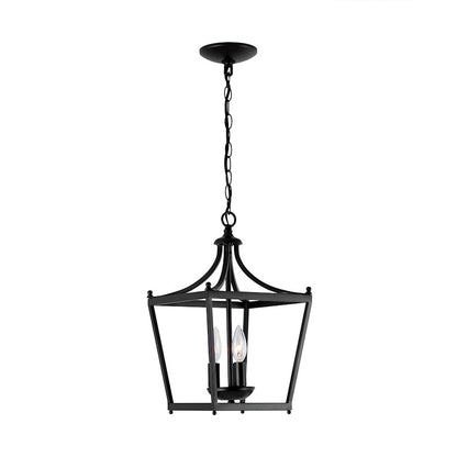 3 Light Foyer, Matte Black
