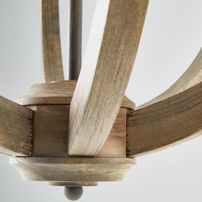 6 Light Chandelier, Nordic Grey