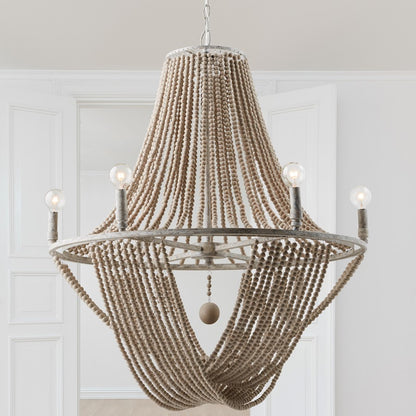 6 Light Chandelier, Mystic Sand