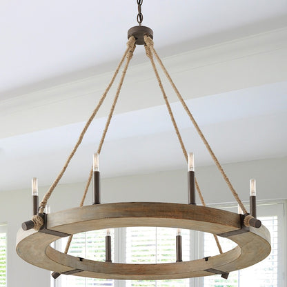 8 Light Chandelier, Nordic Grey