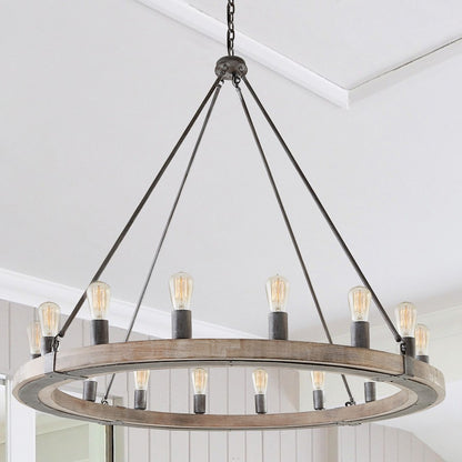 16 Light Chandelier, Urban Wash