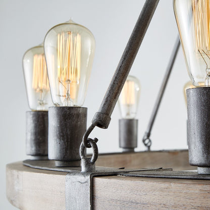 16 Light Chandelier, Urban Wash