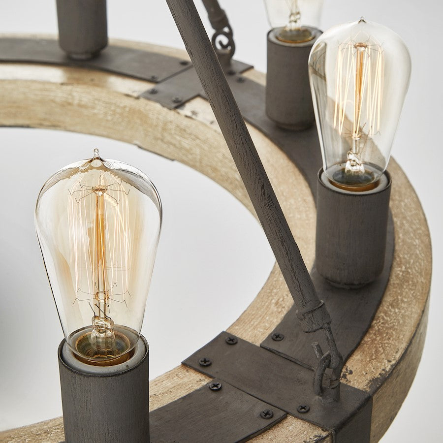 8 Light Chandelier, Sea Salt