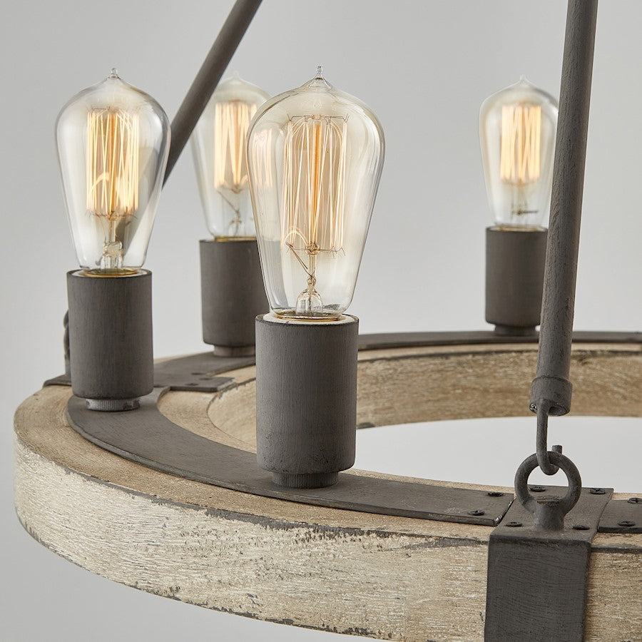 8 Light Chandelier, Sea Salt