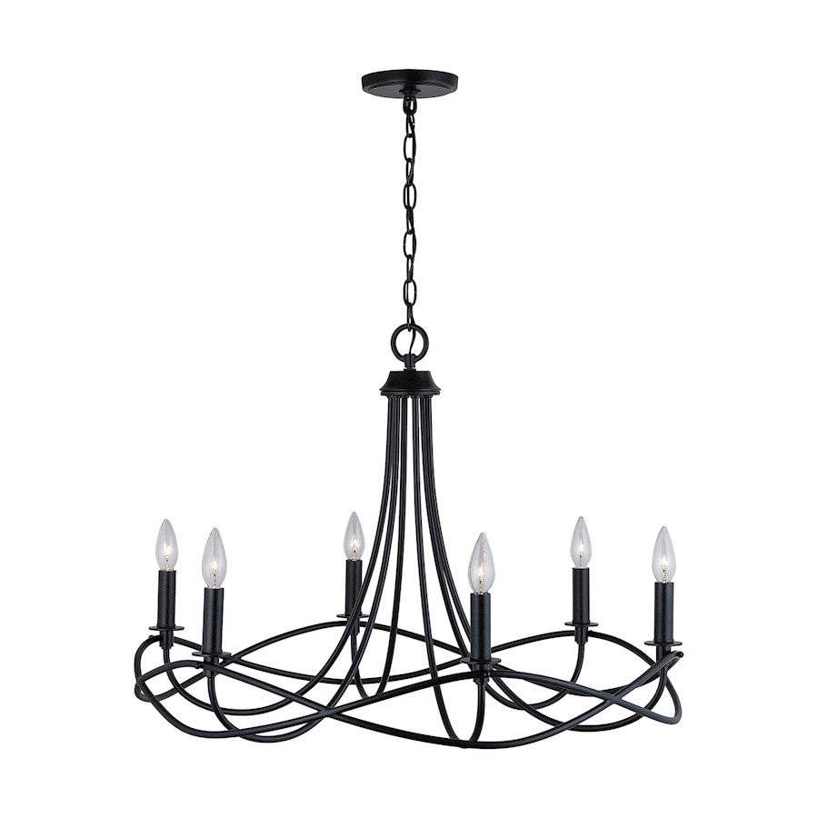 Sonnet Chandelier, Matte Black