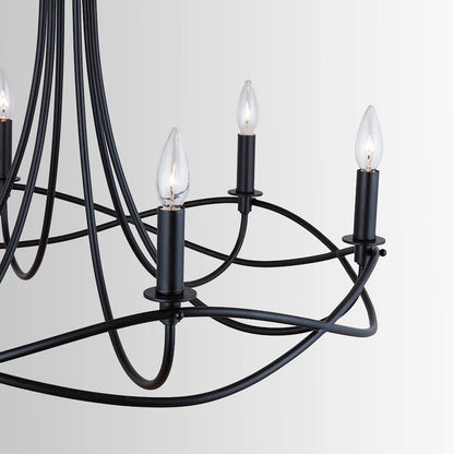 Sonnet Chandelier, Matte Black