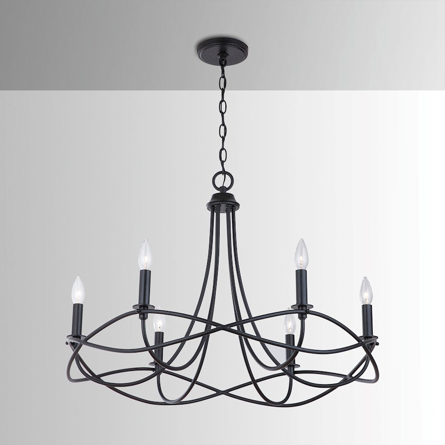 Sonnet Chandelier, Matte Black
