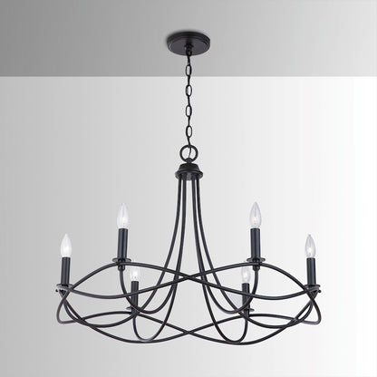 Sonnet Chandelier, Matte Black