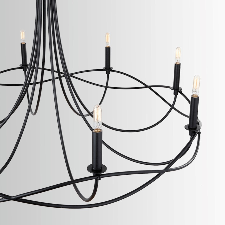 Sonnet Chandelier, Matte Black