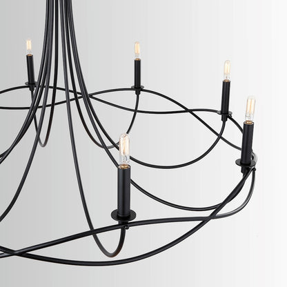 Sonnet Chandelier, Matte Black