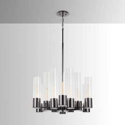 Logan Chandelier, Black Chrome
