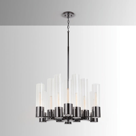Logan Chandelier, Black Chrome
