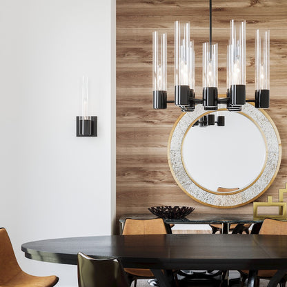 Logan Chandelier, Black Chrome