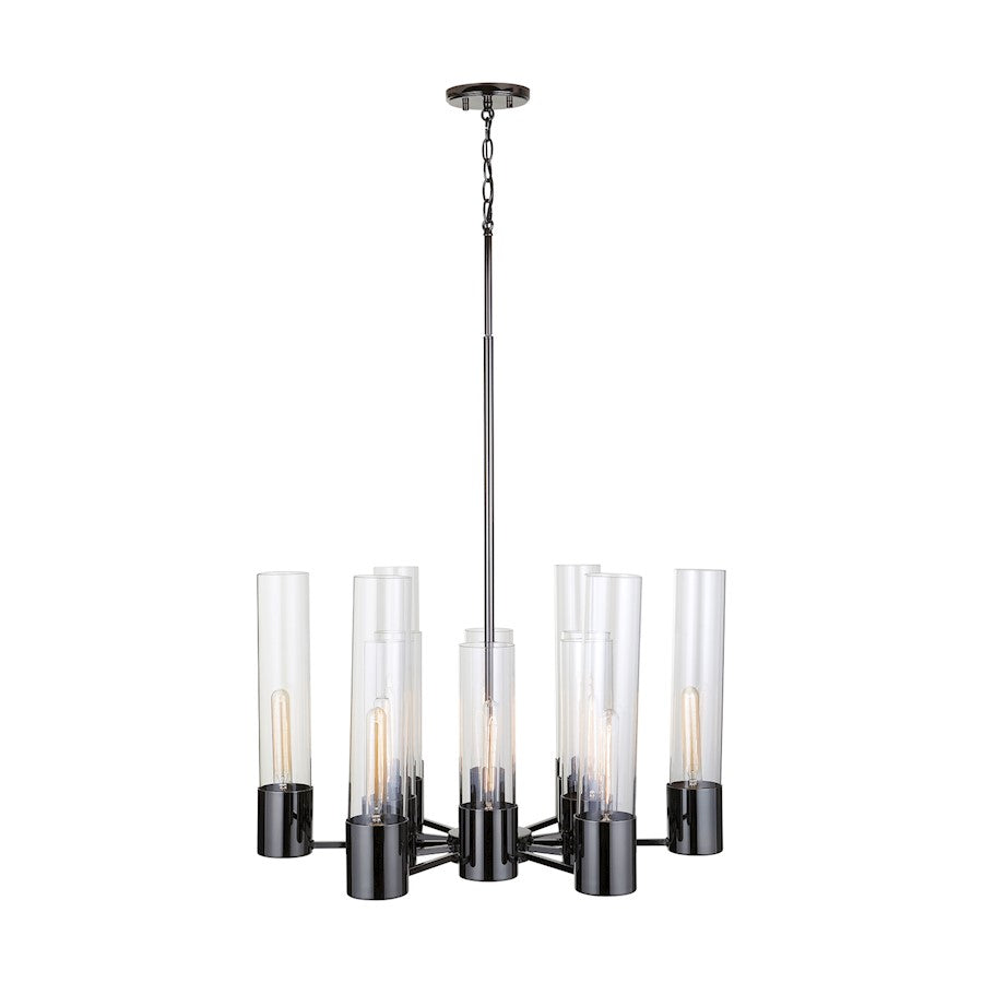 Logan Chandelier, Black Chrome