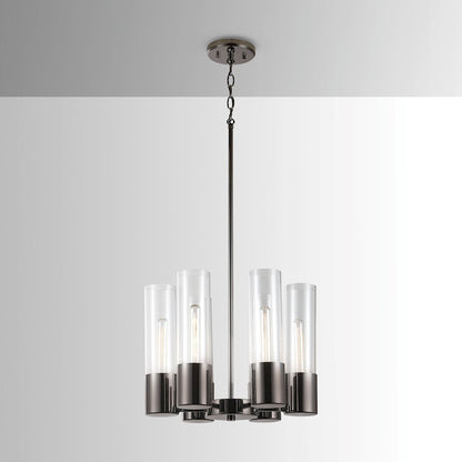 Logan Chandelier, Black Chrome
