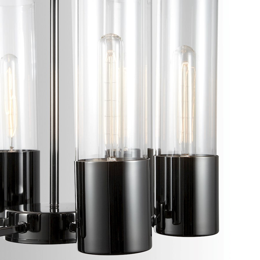 Logan Chandelier, Black Chrome