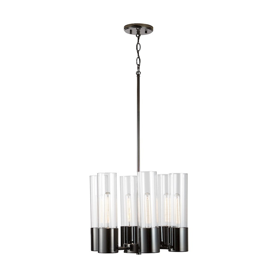 Logan Chandelier, Black Chrome