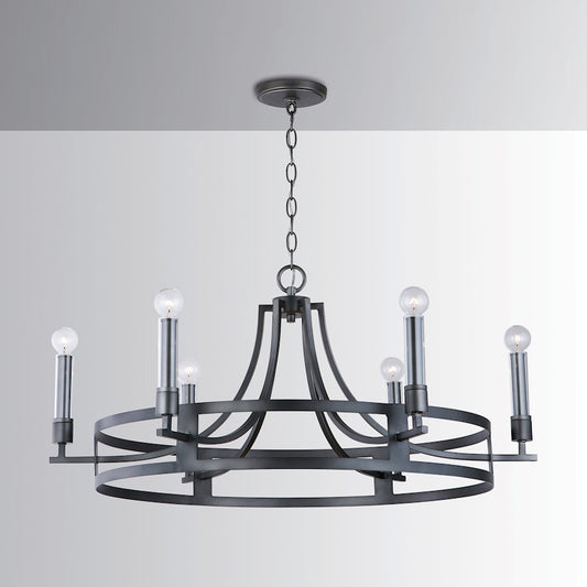 Lathem Chandelier, Midnight Grey
