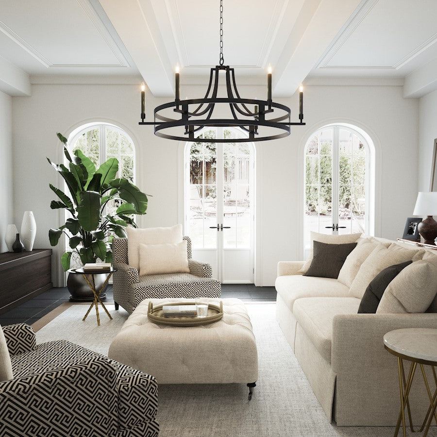 Lathem Chandelier, Midnight Grey