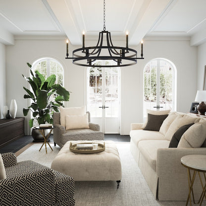 Lathem Chandelier, Midnight Grey