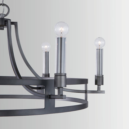 Lathem Chandelier, Midnight Grey