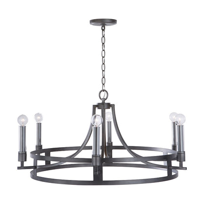 Lathem Chandelier, Midnight Grey
