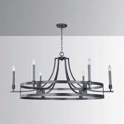 Lathem Chandelier, Midnight Grey