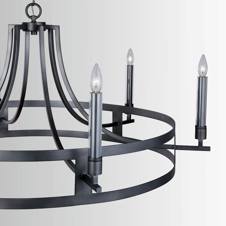 Lathem Chandelier, Midnight Grey