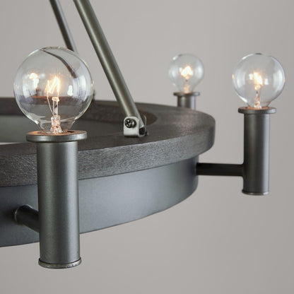 8 Light Chandelier, Carbon Grey