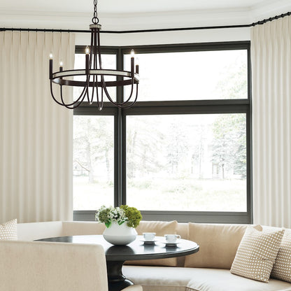 Chaucer Chandelier, Buffed Bronze