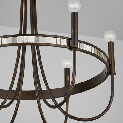 Chaucer Chandelier, Buffed Bronze