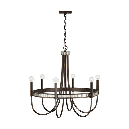 Chaucer Chandelier, Buffed Bronze