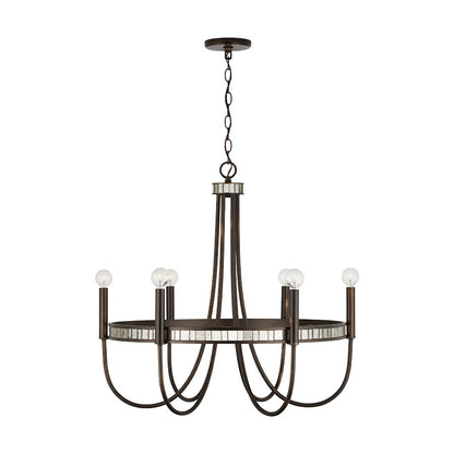 Chaucer Chandelier, Buffed Bronze