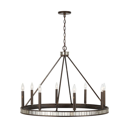 Chaucer Chandelier, Buffed Bronze