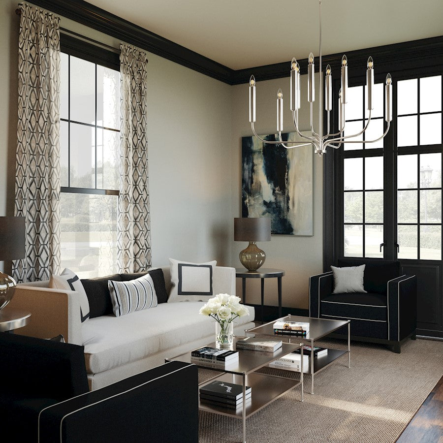 Della Chandelier, Polished Nickel