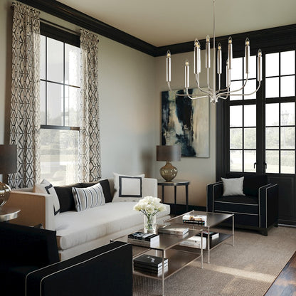 Della Chandelier, Polished Nickel