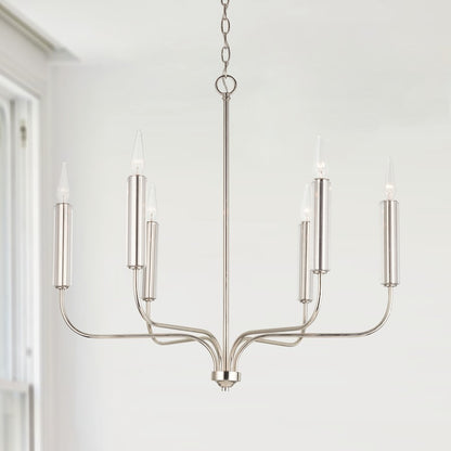 Della Chandelier, Polished Nickel