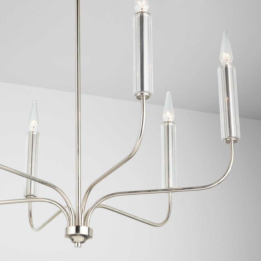 Della Chandelier, Polished Nickel