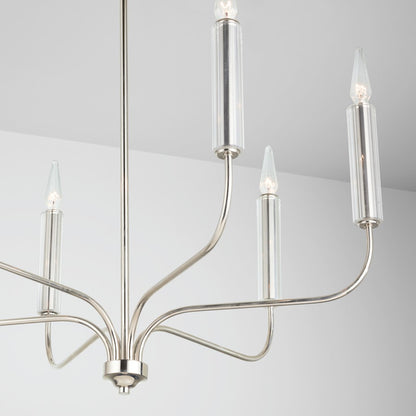 Della Chandelier, Polished Nickel