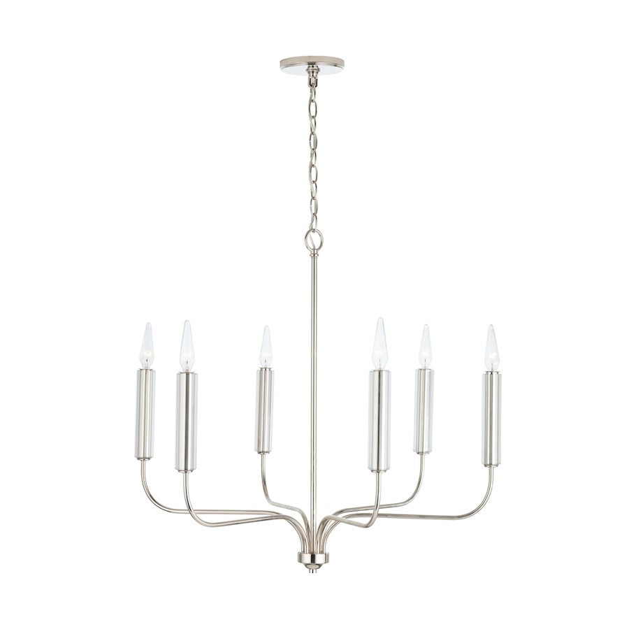 Della Chandelier, Polished Nickel
