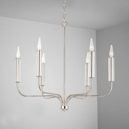 Della Chandelier, Polished Nickel