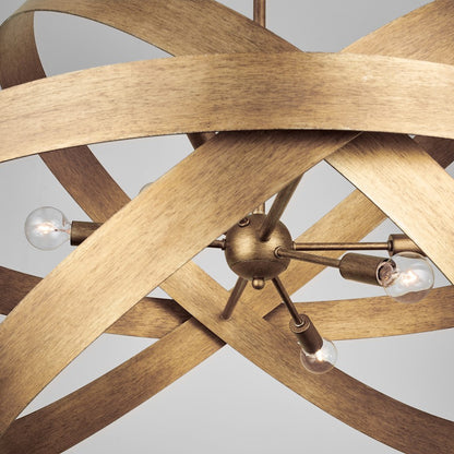 6 Light Chandelier, Mystic Luster