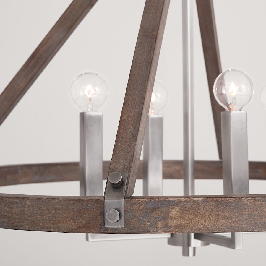 Hugo Chandelier, Grey Wash Matte Nickel