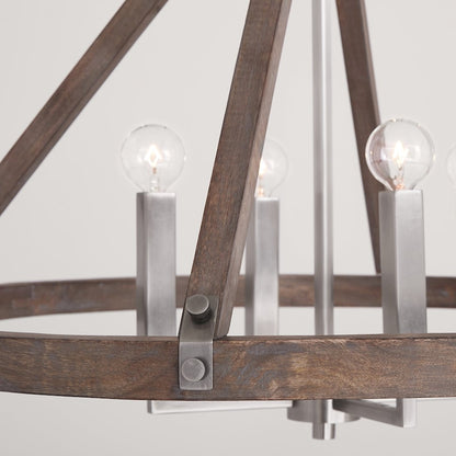 Hugo Chandelier, Grey Wash Matte Nickel