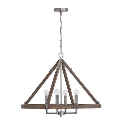 Hugo Chandelier, Grey Wash Matte Nickel