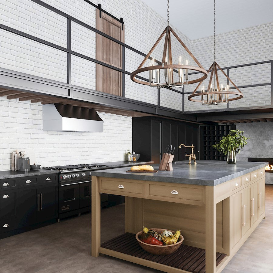Hugo Chandelier, Grey Wash Matte Nickel