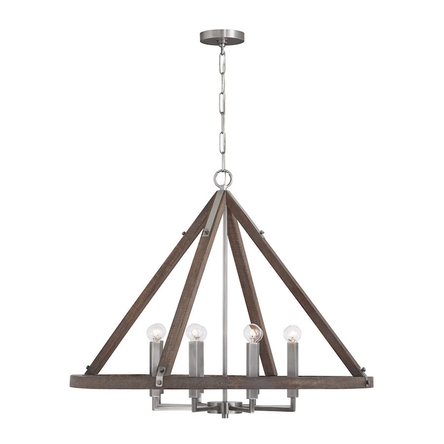 Hugo Chandelier, Grey Wash Matte Nickel